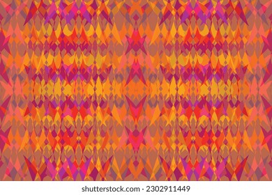 Ethnic zigzag pattern in retro colors, Aztec style seamless vector background
