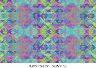 Ethnic zigzag pattern in retro colors, Aztec style seamless vector background
