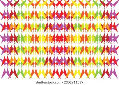 Ethnic zigzag pattern in retro colors, Aztec style seamless vector background
