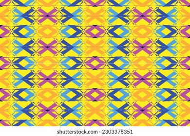 Patrón de zigzag étnico en colores retro, estilo azteca fondo vectorial sin costura          