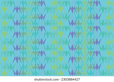 Ethnic zigzag pattern in retro colors, Aztec style seamless vector background