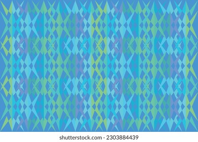 Ethnic zigzag pattern in retro colors, Aztec style seamless vector background