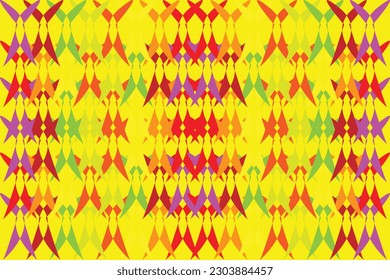 Patrón de zigzag étnico en colores retro, estilo azteca fondo vectorial sin costura