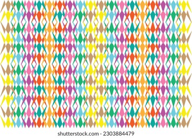 Ethnic zigzag pattern in retro colors, Aztec style seamless vector background