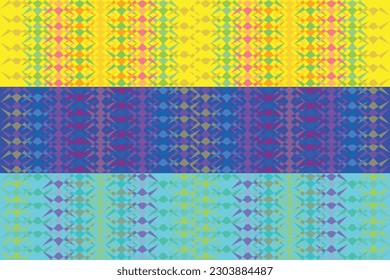 Ethnic zigzag pattern in retro colors, Aztec style seamless vector background