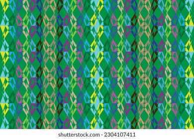 Ethnic zigzag pattern in retro colors, Aztec style seamless vector background
