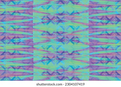 Ethnic zigzag pattern in retro colors, Aztec style seamless vector background