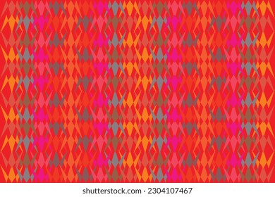 Patrón de zigzag étnico en colores retro, estilo azteca fondo vectorial sin costura