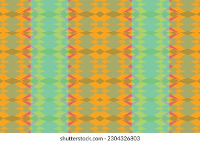 Ethnic zigzag pattern in retro colors, Aztec style seamless vector background