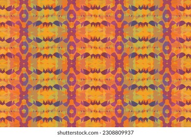 
Patrón de zigzag étnico en colores retro, estilo azteca fondo vectorial sin costura