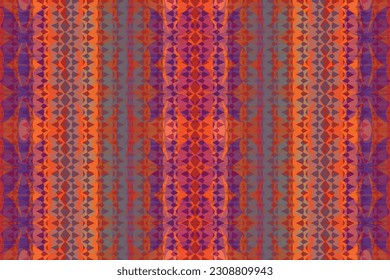 
Ethnic zigzag pattern in retro colors, Aztec style seamless vector background