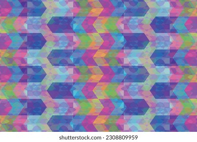 
Patrón de zigzag étnico en colores retro, estilo azteca fondo vectorial sin costura