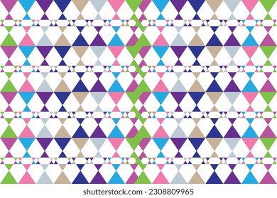 
Ethnic zigzag pattern in retro colors, Aztec style seamless vector background