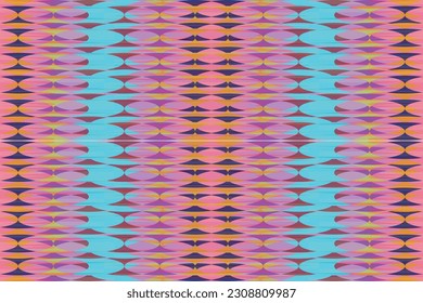 
Ethnic zigzag pattern in retro colors, Aztec style seamless vector background