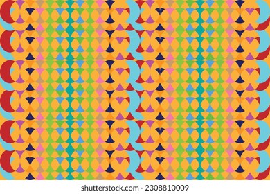 
Patrón de zigzag étnico en colores retro, estilo azteca fondo vectorial sin costura