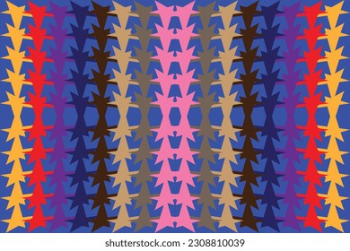 
Ethnic zigzag pattern in retro colors, Aztec style seamless vector background