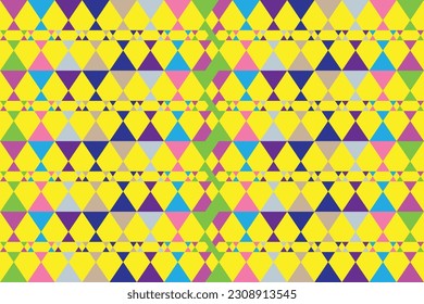 
Ethnic zigzag pattern in retro colors, Aztec style seamless vector background