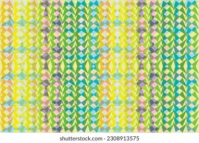 
Ethnic zigzag pattern in retro colors, Aztec style seamless vector background