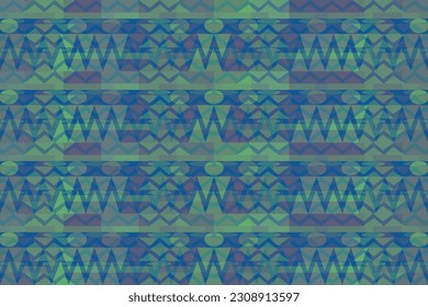 
Ethnic zigzag pattern in retro colors, Aztec style seamless vector background