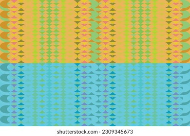 Ethnic zigzag pattern in retro colors, Aztec style seamless vector background