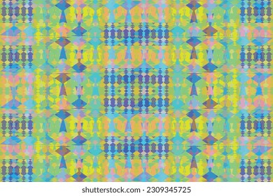 Ethnic zigzag pattern in retro colors, Aztec style seamless vector background