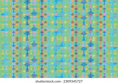 Ethnic zigzag pattern in retro colors, Aztec style seamless vector background