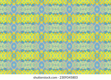 Ethnic zigzag pattern in retro colors, Aztec style seamless vector background
