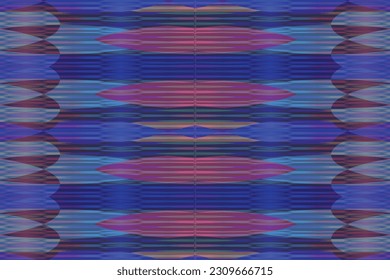 Ethnic zigzag pattern in retro colors, Aztec style seamless vector background