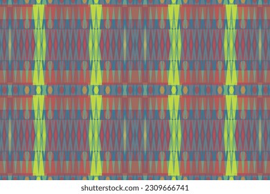 Ethnic zigzag pattern in retro colors, Aztec style seamless vector background