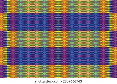 Ethnic zigzag pattern in retro colors, Aztec style seamless vector background