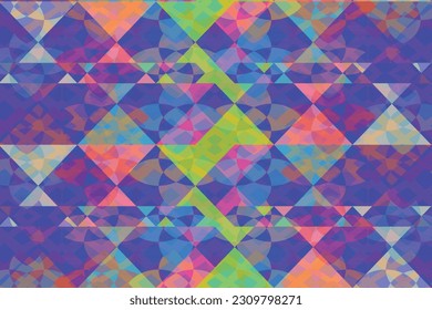 Ethnic zigzag pattern in retro colors, Aztec style seamless vector background