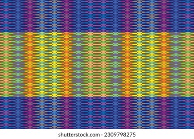 Ethnic zigzag pattern in retro colors, Aztec style seamless vector background