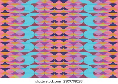 Patrón de zigzag étnico en colores retro, estilo azteca fondo vectorial sin costura