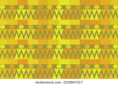 Patrón de zigzag étnico en colores retro, estilo azteca fondo vectorial sin costura