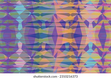 Ethnic zigzag pattern in retro colors, Aztec style seamless vector background