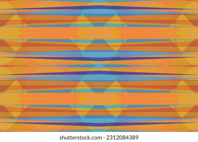 Ethnic zigzag pattern in retro colors, Aztec style seamless vector background