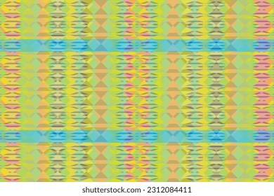 Ethnic zigzag pattern in retro colors, Aztec style seamless vector background