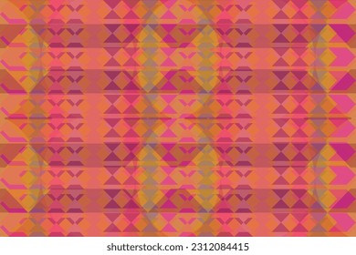 Ethnic zigzag pattern in retro colors, Aztec style seamless vector background