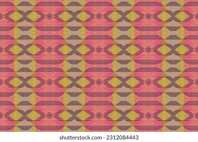 Ethnic zigzag pattern in retro colors, Aztec style seamless vector background