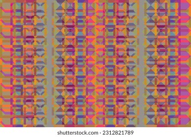 Patrón de zigzag étnico en colores retro, estilo azteca fondo vectorial sin costura