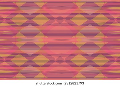 Ethnic zigzag pattern in retro colors, Aztec style seamless vector background