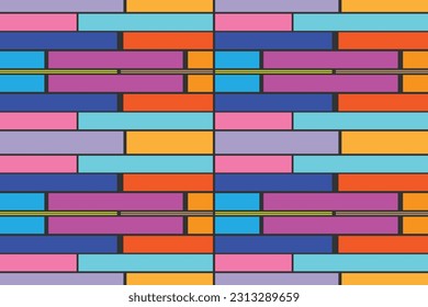 Ethnic zigzag pattern in retro colors, Aztec style seamless vector background