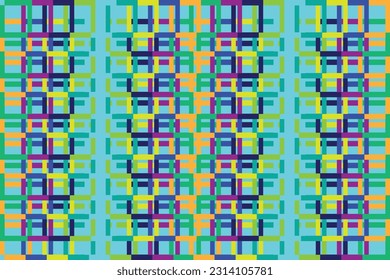 Ethnic zigzag pattern in retro colors, Aztec style seamless vector background