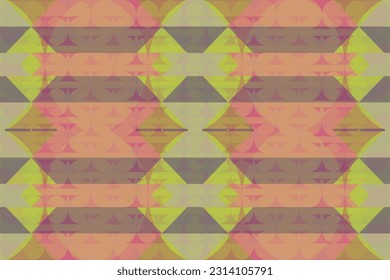 Ethnic zigzag pattern in retro colors, Aztec style seamless vector background