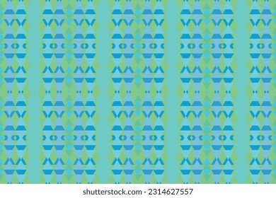 Ethnic zigzag pattern in retro colors, Aztec style seamless vector background