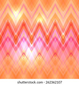 Ethnic zigzag pattern in retro colors, aztec style seamless vector background 