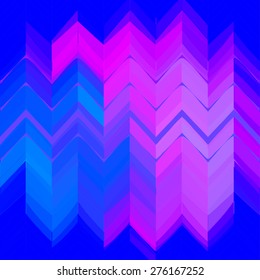 Ethnic zigzag pattern in retro colors, aztec style vector background