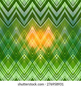Ethnic zigzag pattern in retro colors, aztec style seamless vector background 