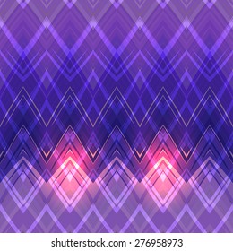 Ethnic zigzag pattern in retro colors, aztec style seamless vector background 