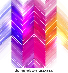 Ethnic zigzag pattern in retro colors, aztec style seamless vector background 